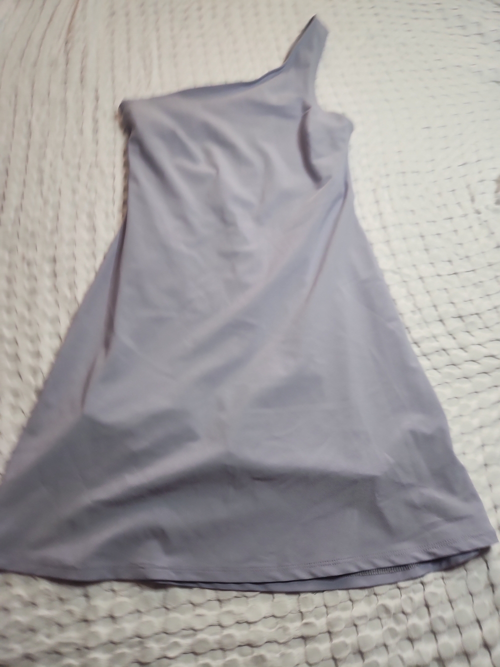 Abercrombie & Fitch Active Wear One-Shoulder A-Line Dress in Pale Lavender